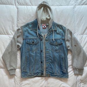 Vintage Disney Mickey Mouse Denim Hooded Jacket